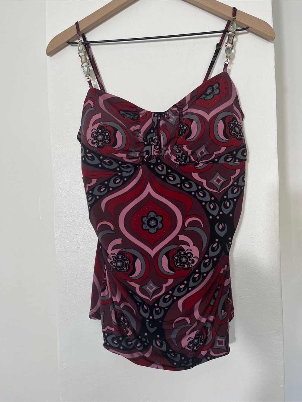 Bisou Bisou Y2K Geometric Cami